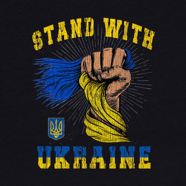 Stand With Ukraine Detailed Flag Design by The Christian Left